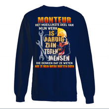Load image into Gallery viewer, Het Moeilijkste Deel Van Mijn Werk Is Aardig Zijn Tegen Mensen Sweatshirt