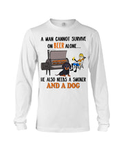 Load image into Gallery viewer, A Man Loves Beer And Dachshund Gift For Dog Lovers Unisex Long Sleeve