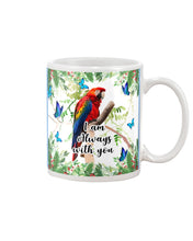 Load image into Gallery viewer, Scarlet Macaw With Butterflies I Am Always With You Gift For Lover Mug