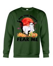 Load image into Gallery viewer, I Am The Night Fear Me Ghost Cat Gift For Cat Lovers Sweatshirt