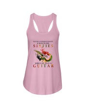 Load image into Gallery viewer, Never Underestimate A 60 Year Old Man Can Play A Guitar Ladies Flowy Tank