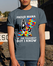 Load image into Gallery viewer, Proud Mama Of The Touchest Boy I Know Autism's Day Gift Guys Tee