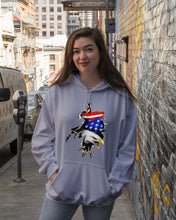 Load image into Gallery viewer, Eagle Giant Scratch USA Flag Gift For Women Hoodie