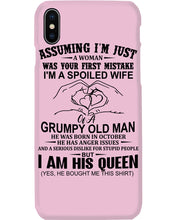 Load image into Gallery viewer, A Spoiled Wife Of An October Grumpy Old Man Birthday Meaningful Gift Phone case