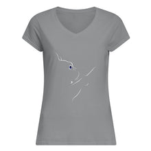 Load image into Gallery viewer, I Love My Frenchie Custom Design Gift For Friends Ladies V-Neck
