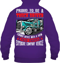 Load image into Gallery viewer, Proud To Be A Truck Driver Corner Office With A View Hoodie
