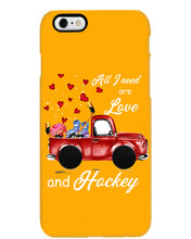 Load image into Gallery viewer, All I Need Are Love And Hockey Gift For Hockey Players Phone case