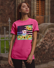 Load image into Gallery viewer, Pig America Flag Sunflower Special Custom Design Guys Tee