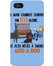 Load image into Gallery viewer, A Man Loves Beer And Dachshund Gift For Dog Lovers Phone case