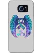 Load image into Gallery viewer, You Matter Ribbon Awareness With Angel Wings Phone case