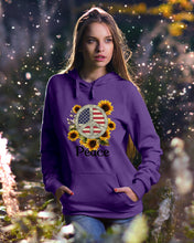 Load image into Gallery viewer, Peace Sign Sunflower Birthday Gift For Girls Hoodie