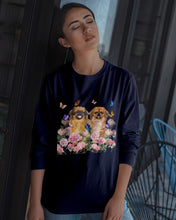 Load image into Gallery viewer, Pekingese With Peonies Gift For Dog Lovers Unisex Long Sleeve