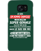 Load image into Gallery viewer, Je Suis Un Homme Chanceux J'ai Line Femme Custom Design Je Suis Son Roi Phone case