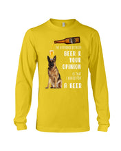 Load image into Gallery viewer, German Shepherd Beer And Your Opinion Gift For Dog Lovers Unisex Long Sleeve