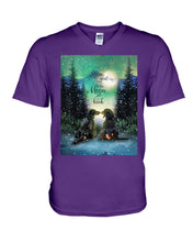 Load image into Gallery viewer, Dachshund Gift For Dog Lovers Snowy Night Together Guys V-Neck