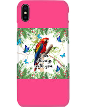 Load image into Gallery viewer, Scarlet Macaw With Butterflies I Am Always With You Gift For Lover Phone case