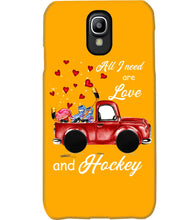 Load image into Gallery viewer, All I Need Are Love And Hockey Gift For Hockey Players Phone case