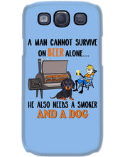 Load image into Gallery viewer, A Man Loves Beer And Dachshund Gift For Dog Lovers Phone case