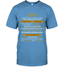 Load image into Gallery viewer, Kim Custom Name Gift A Warrior's Mentality With A Poet's Soul Guys Tee