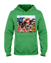 Load image into Gallery viewer, American Flag Sky Flower German Shepherd Gift For Dog Lovers Hoodie
