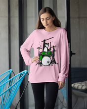 Load image into Gallery viewer, Funny Cat Playing Drums Great Gift For Cat Lovers Unisex Long Sleeve