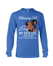 Load image into Gallery viewer, Betty Boop February Girl Living My Best Life Birthday Meaningful Gift Unisex Long Sleeve