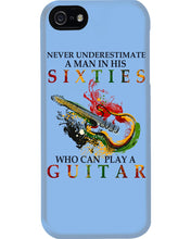 Load image into Gallery viewer, Never Underestimate A 60 Year Old Man Can Play A Guitar Phone case