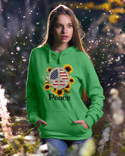 Load image into Gallery viewer, Peace Sign Sunflower Birthday Gift For Girls Hoodie