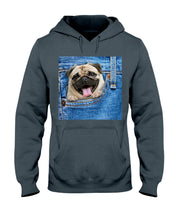 Load image into Gallery viewer, baby Pug In Denim Pocket Gift For Dog Lovers Hoodie