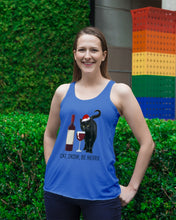Load image into Gallery viewer, Cat Drink And Be Merry Meaningful Gift For Women Ladies Flowy Tank