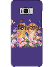 Load image into Gallery viewer, Pekingese With Peonies Gift For Dog Lovers Phone case