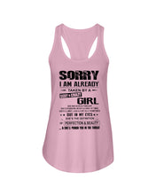 Load image into Gallery viewer, I'm Already Taken By A Sexy And Crazy Girl She Was Born In February Ladies Flowy Tank