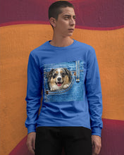 Load image into Gallery viewer, Australian Shepherd In Denim Pocket Gift For Dog Lovers Unisex Long Sleeve