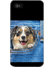 Load image into Gallery viewer, Australian Shepherd In Denim Pocket Gift For Dog Lovers Phone case