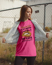 Load image into Gallery viewer, Birthday Gift For November Girl If My Mouth Doesn't Say It My Face Definitely Guys Tee