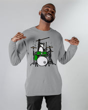 Load image into Gallery viewer, Funny Cat Playing Drums Great Gift For Cat Lovers Unisex Long Sleeve