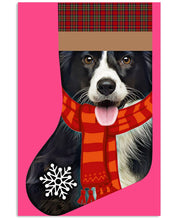Load image into Gallery viewer, Santa Border Collie In Stock Gift For Dog Lovers Vertical Poster