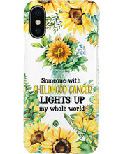 Load image into Gallery viewer, Someone With Childhood Cancer Lights Up My Whole World Trending Phone case