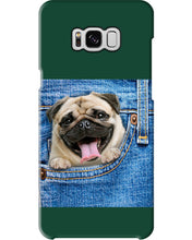 Load image into Gallery viewer, baby Pug In Denim Pocket Gift For Dog Lovers Phone case