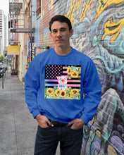 Load image into Gallery viewer, Pig America Flag Sunflower Special Custom Design Sweatshirt