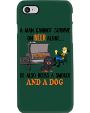 Load image into Gallery viewer, A Man Loves Beer And Dachshund Gift For Dog Lovers Phone case