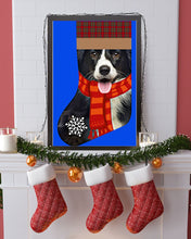 Load image into Gallery viewer, Santa Border Collie In Stock Gift For Dog Lovers Vertical Poster