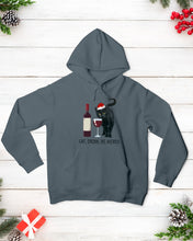 Load image into Gallery viewer, Cat Drink And Be Merry Meaningful Gift For Women Hoodie