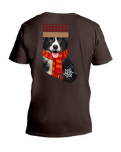Load image into Gallery viewer, Santa Border Collie In Stock Gift For Dog Lovers Guys V-Neck