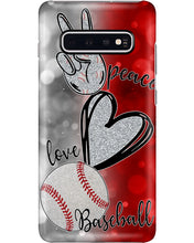 Load image into Gallery viewer, Baseball Peaceful Love Gift For Baseball Lovers Phone case
