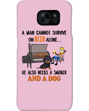 Load image into Gallery viewer, A Man Loves Beer And Dachshund Gift For Dog Lovers Phone case