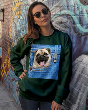 Load image into Gallery viewer, baby Pug In Denim Pocket Gift For Dog Lovers Sweatshirt
