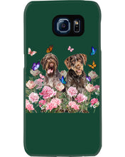 Load image into Gallery viewer, German Wirehaired Pointer With Peonies Gift For Dog Lovers Phone case