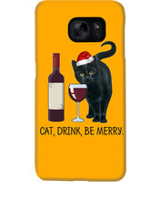 Load image into Gallery viewer, Cat Drink And Be Merry Meaningful Gift For Women Phone case