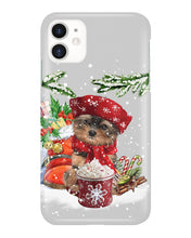 Load image into Gallery viewer, Yorkshire Terrier Loves Drinking Hot Latte Gift For Dog Lovers Phone case